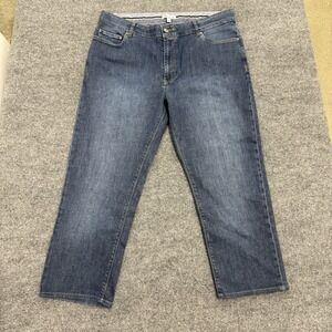 Peter Millar Jeans Mens 38x34 Blue Stretch Denim Mid Rise Straight Crown